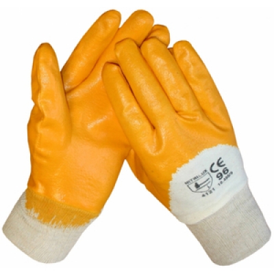 NBR handschoenen open rug manchet geel